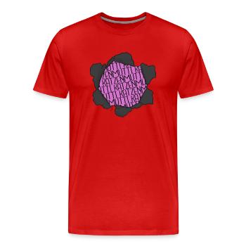 falbkatze geburtstagsgeschenk zitat streunerkatze - Männer Premium Bio T-Shirt - Rot - Vorne - Damien (186cm)
