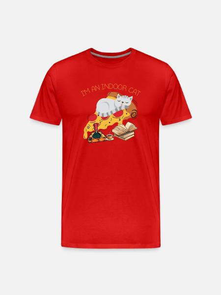 Indoor cat - Men's Premium Organic T-Shirt - red