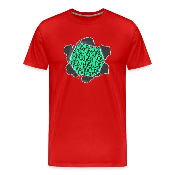 Birthday Present Idea C Plus Plus Fun Bday - Men's Premium Organic T-Shirt - red - Front - Damien (186cm)