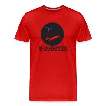 E-Scooter Roller Scooter - T-shirt bio Premium Homme - rouge - Devant - Damien (186cm)