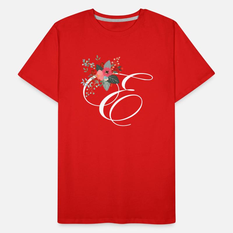 Lettre e fleuris T-shirt bio Premium Homme