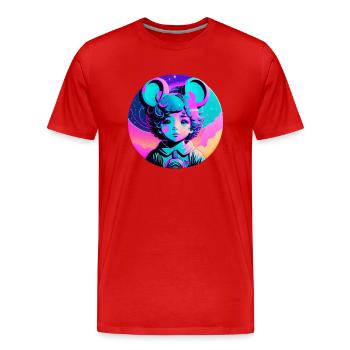 Fille souris - T-shirt bio Premium Homme - rouge - Devant - Damien (186cm)