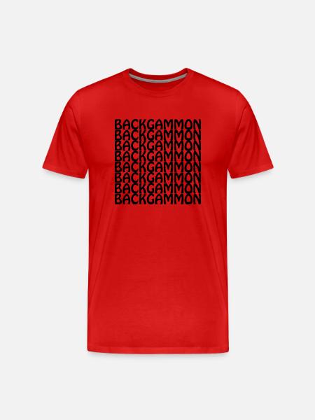 Boardgame Chess Backgammon Game Night - Men's Premium Organic T-Shirt - red