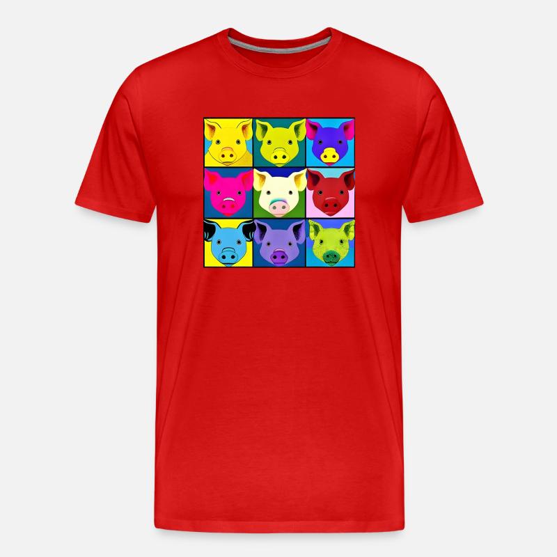 A011 - Männer Premium Bio T-Shirt - Rot