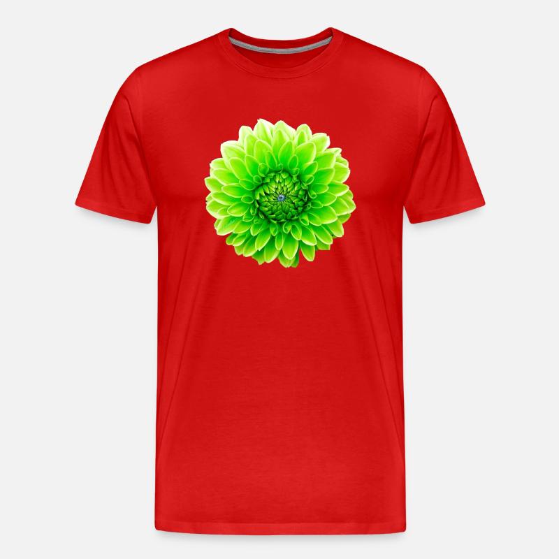 Blume - Männer Premium Bio T-Shirt - Rot