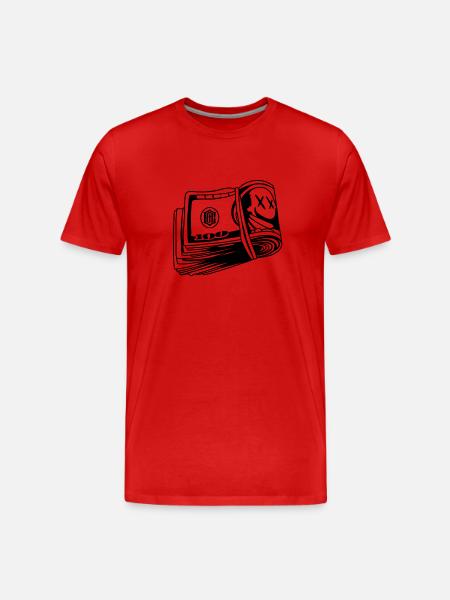 GELDBÜNDEL - Männer Premium Bio T-Shirt - Rot