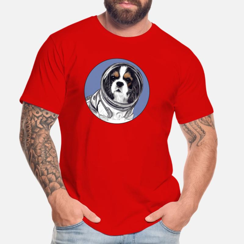 King Charles Cavalier Spaniel dans l’espace T-shirt bio Premium Homme