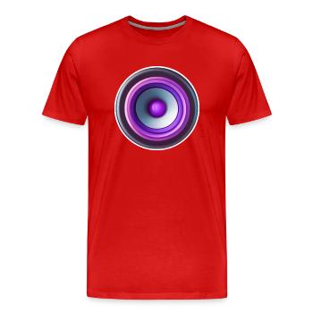 BOOMER-LAUTSPRECHER - Männer Premium Bio T-Shirt - Rot - Vorne - Damien (186cm)