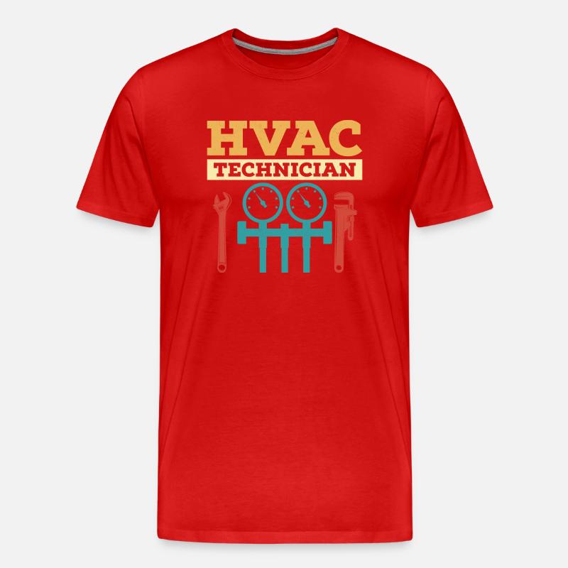 HVAC Technician AC Tech Installer - Männer Premium Bio T-Shirt - Rot