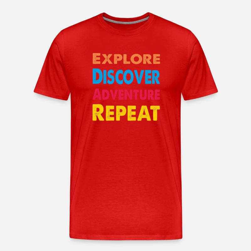 ErSa Solutions: Erkunden, Entdecken, Abenteuer - Männer Premium Bio T-Shirt - Rot