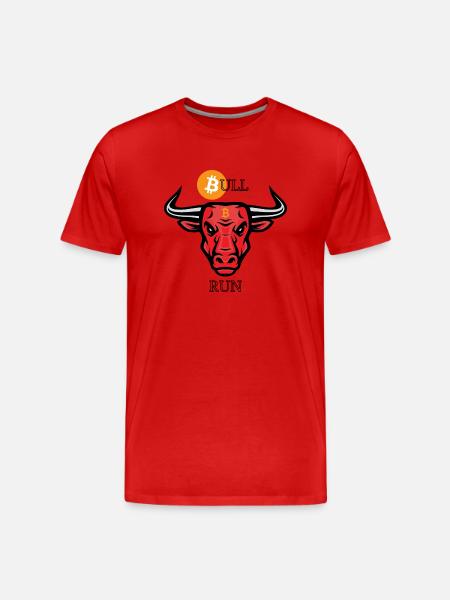 BITCOIN BULL RUN - T-shirt bio Premium Homme - rouge