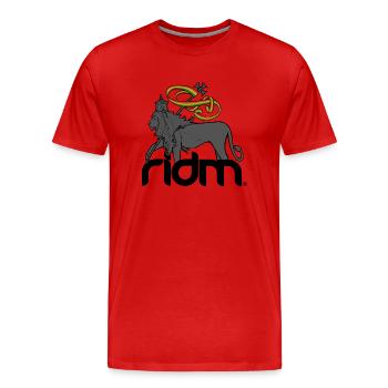 lion ridé - T-shirt bio Premium Homme - rouge - Devant - Damien (186cm)
