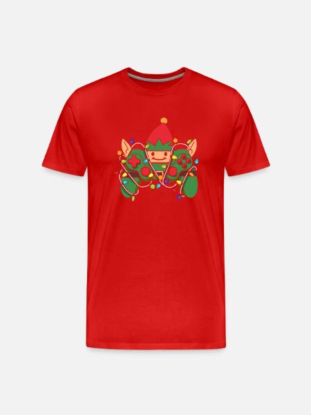 Christmas Gaming Controller - Men's Premium Organic T-Shirt - red