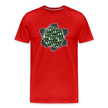 Produits respectueux des animaux Organisations de protection des animaux - T-shirt bio Premium Homme - rouge - Devant - Damien (186cm)