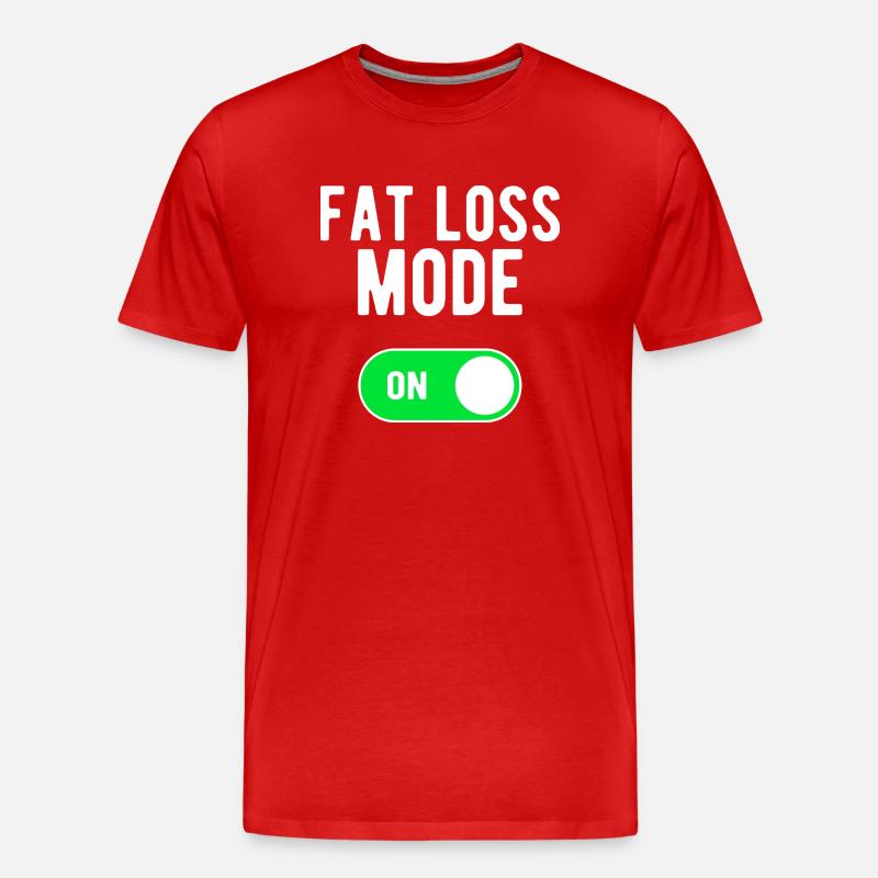 Fettabbau-Modus EIN Bodybuilding-Gewichte-Training - Männer Premium Bio T-Shirt - Rot