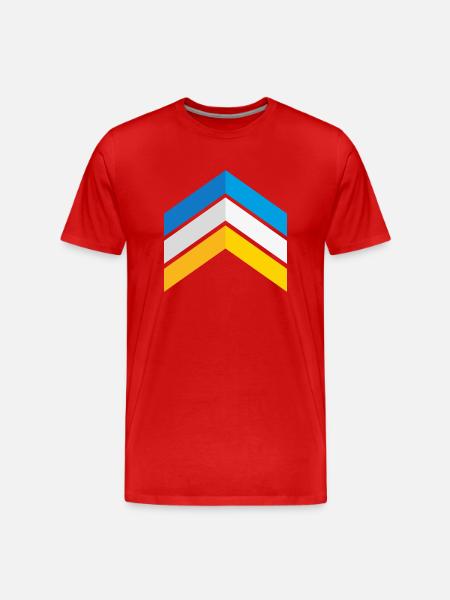 Down-Syndrom Drei-Chromosomen-Pfeile Bewusstsein - Männer Premium Bio T-Shirt - Rot