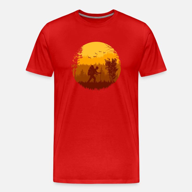 Wanderreise - Männer Premium Bio T-Shirt - Rot