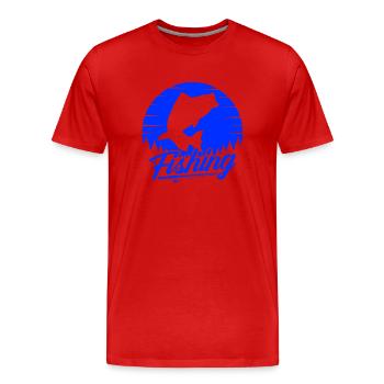 fisch, fisch, angeln, see, meer, angeln, fauna, exotisch - Männer Premium Bio T-Shirt - Rot - Vorne - Damien (186cm)