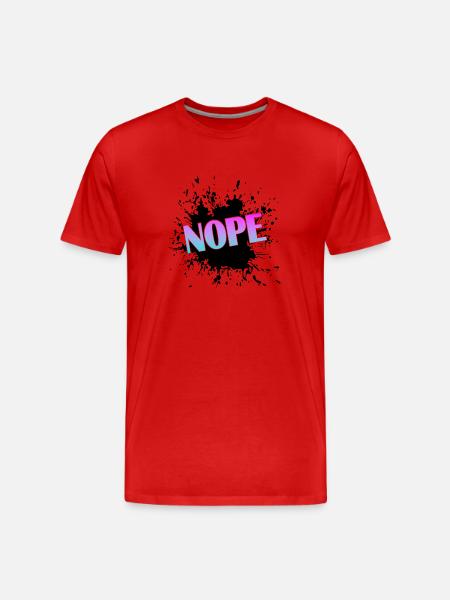 Nope - Männer Premium Bio T-Shirt - Rot