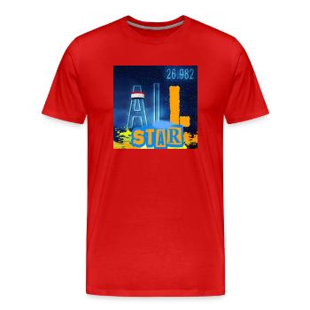 ALL STAR CHEMISTRY - T-shirt bio Premium Homme - rouge - Devant - Damien (186cm)