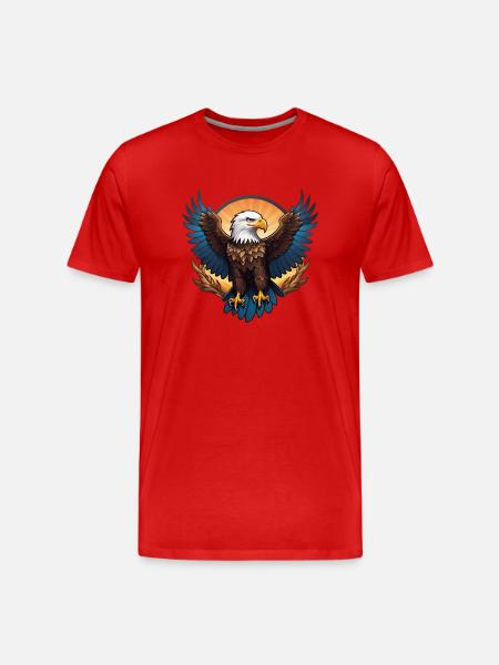 Eagle - Men's Premium Organic T-Shirt - red