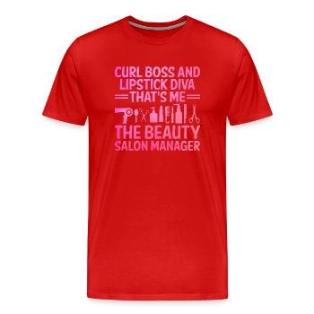 SPA Manager Job Wellness Funny SPA Management Sayi - Men's Premium Organic T-Shirt - red - Front - Damien (186cm)