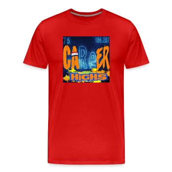 CAREER HIGHS CHEMISTRY - Men's Premium Organic T-Shirt - red - Front - Damien (186cm)