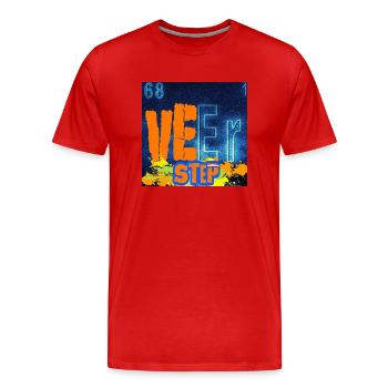 "VEER STEP" chemistry by ALLEYHOP - Men's Premium Organic T-Shirt - red - Front - Damien (186cm)