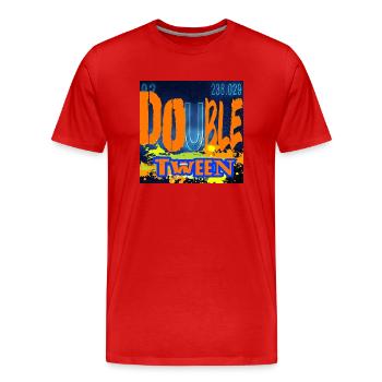 "DOUBLE TWEEN"-Chemie - Männer Premium Bio T-Shirt - Rot - Vorne - Damien (186cm)
