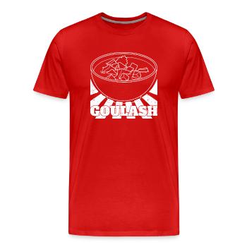 National Gericht Suppe Gulasch Kochbuch Koch - Männer Premium Bio T-Shirt - Rot - Vorne - Damien (186cm)