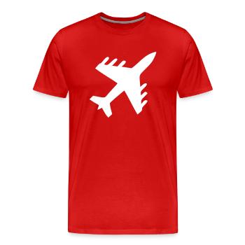Icône d’avion Icône minimale Vecteur d’icône - T-shirt bio Premium Homme - rouge - Devant - Damien (186cm)