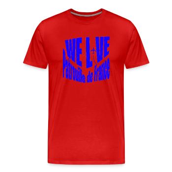 Patrouille de France - T-shirt bio Premium Homme - rouge - Devant - Damien (186cm)