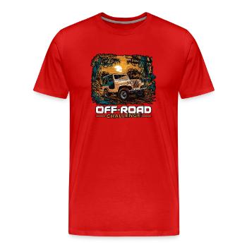 Offroad - 4x4 - All Terrain - Männer Premium Bio T-Shirt - Rot - Vorne - Damien (186cm)