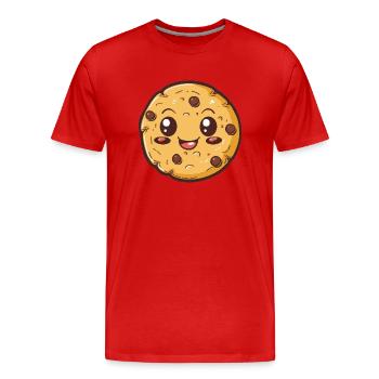 Bande dessinée de biscuit drôle - T-shirt bio Premium Homme - rouge - Devant - Damien (186cm)