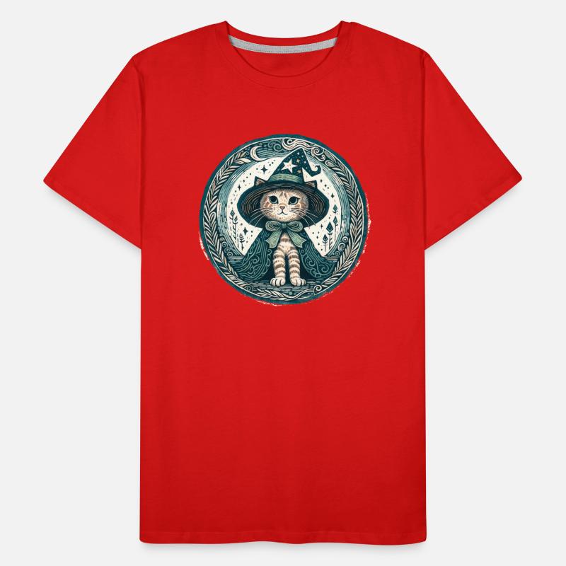 Chat Wizard Kitty T-shirt bio Premium Homme