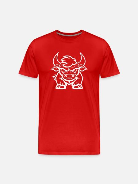 stier - Männer Premium Bio T-Shirt - Rot