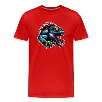 Caméléon - T-shirt bio Premium Homme - rouge - Devant - Damien (186cm)