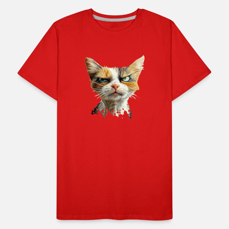 Crumpy Cat Männer Premium Bio T-Shirt