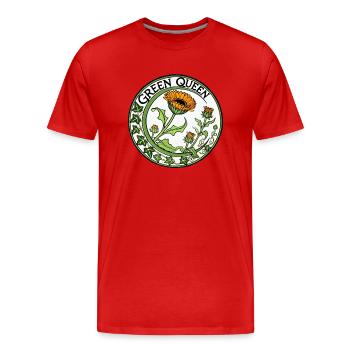 Reine verte - T-shirt bio Premium Homme - rouge - Devant - Damien (186cm)