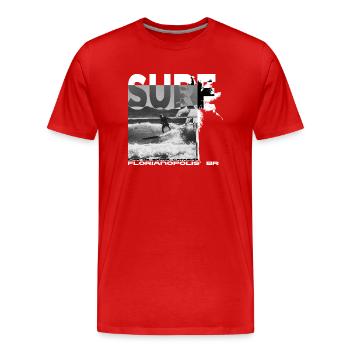 SURF - Men's Premium Organic T-Shirt - red - Front - Damien (186cm)