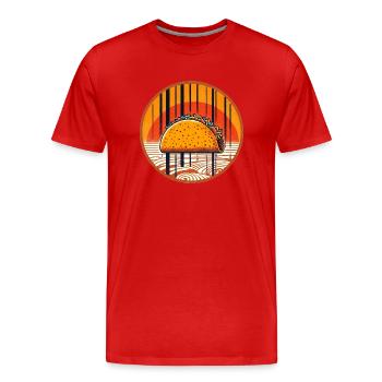 taco - T-shirt bio Premium Homme - rouge - Devant - Damien (186cm)
