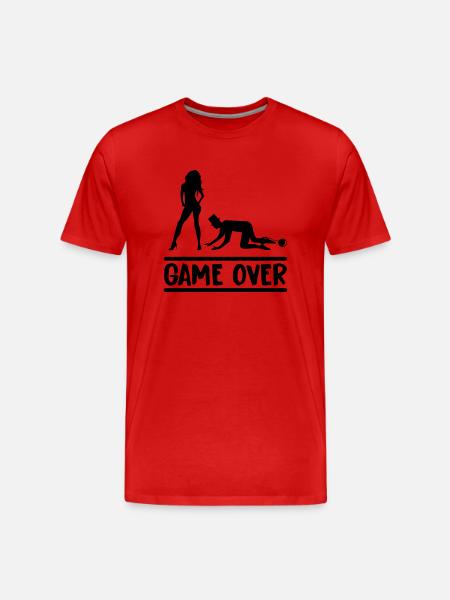 ehepaar game over - Männer Premium Bio T-Shirt - Rot
