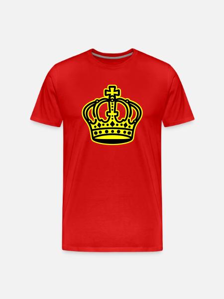 Krone Logo - Men's Premium Organic T-Shirt - red