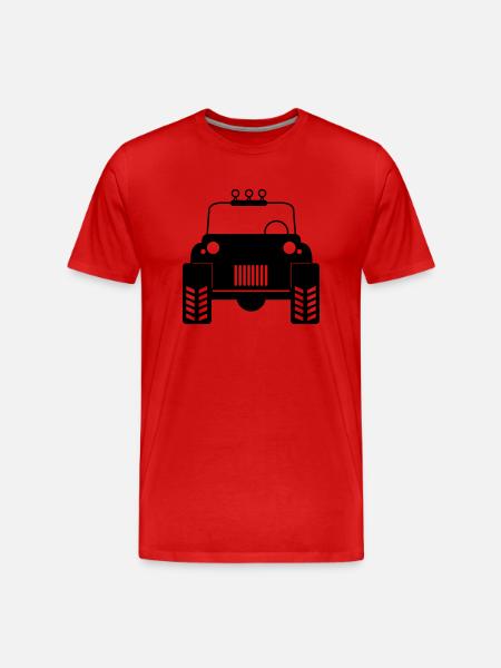 Off-road car - Men's Premium Organic T-Shirt - red