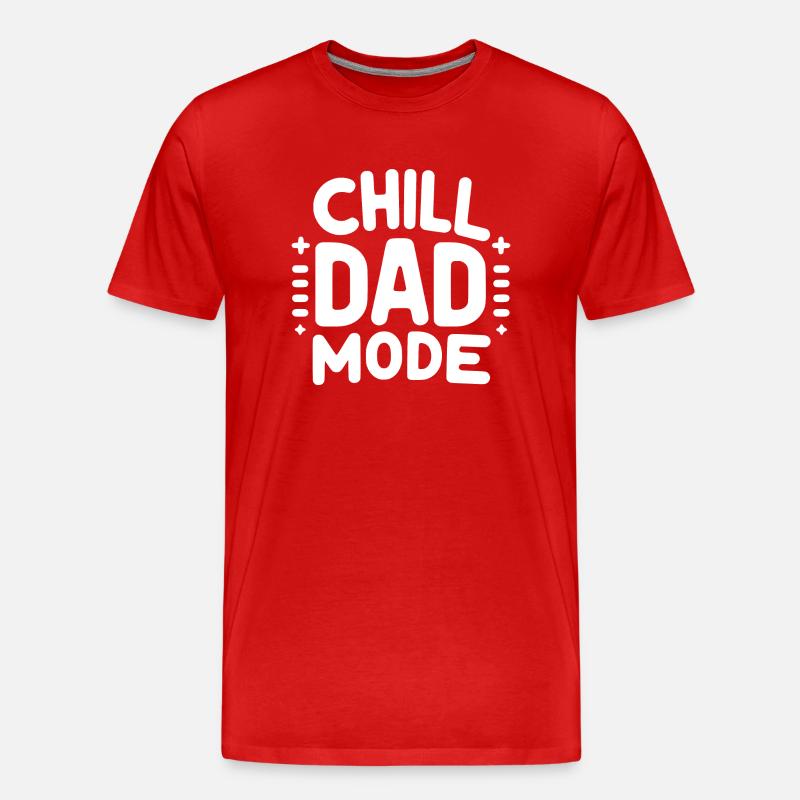 Chill-Dad-Modus - Männer Premium Bio T-Shirt - Rot