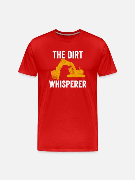 Excavator Construction Worker - Men's Premium Organic T-Shirt - red