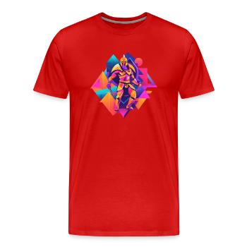 Spartan - Männer Premium Bio T-Shirt - Rot - Vorne - Damien (186cm)