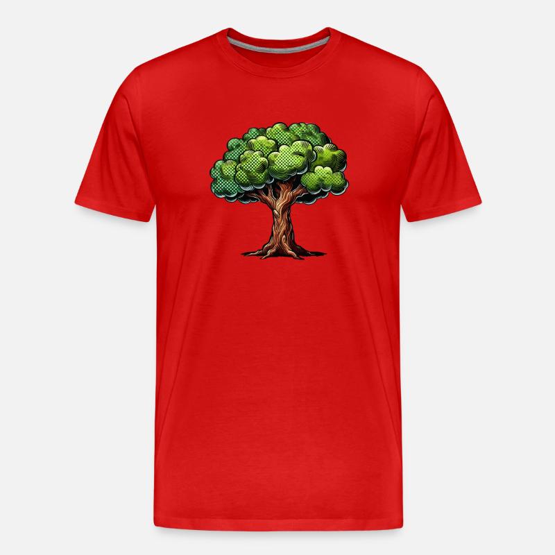 Baum - Männer Premium Bio T-Shirt - Rot