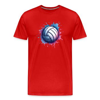 Beach Volleyball Volleyballspieler - Volleyballer - Männer Premium Bio T-Shirt - Rot - Vorne - Damien (186cm)