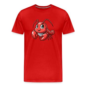 Hummer jung - Männer Premium Bio T-Shirt - Rot - Vorne - Damien (186cm)